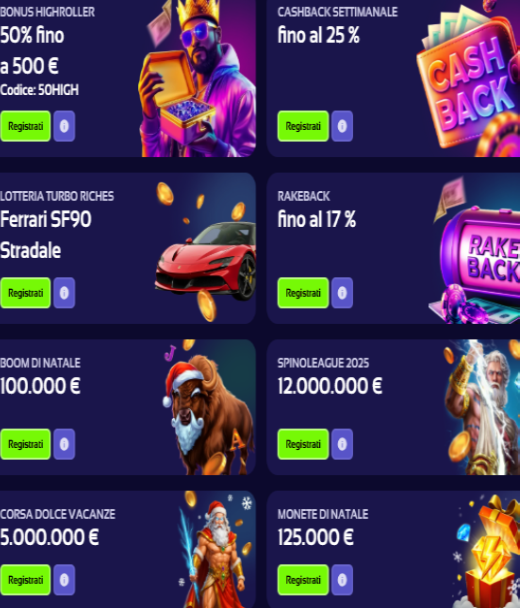 Banner di registrazione con bonus per i giocatori italiani su Bro winner Casino